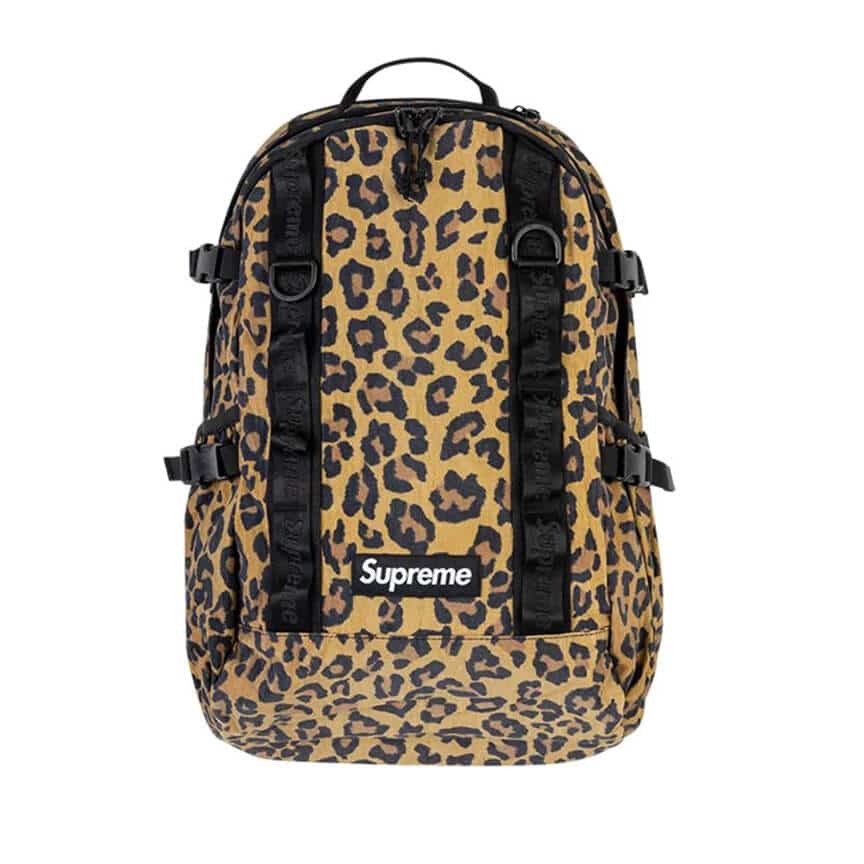 Supreme leopard print backpack
