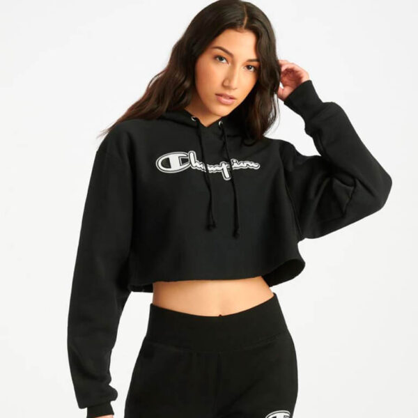 champion reverse weave cropped cut off hoodie w 2